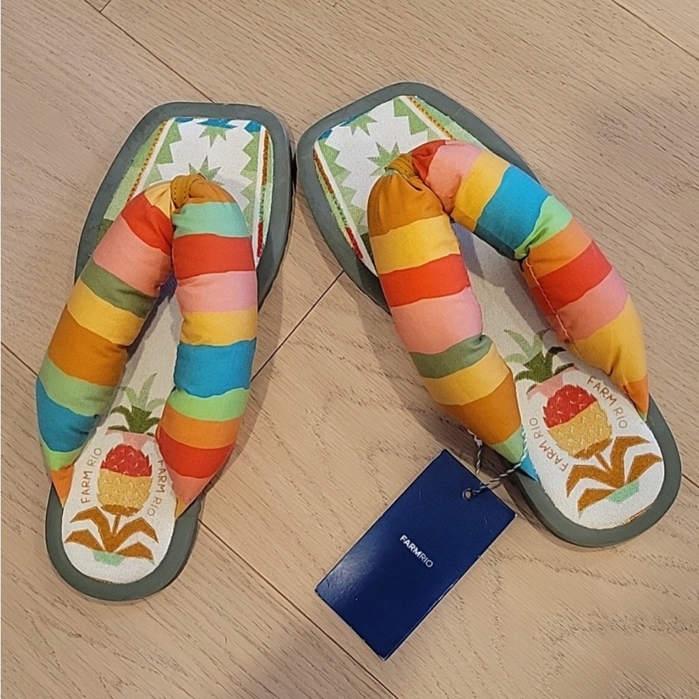 FARM Rio Multicolor Striped Flip Flops - Picture 2 of 4